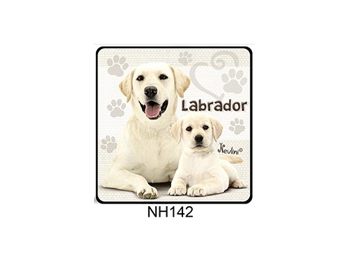 (NH142) Hűtőmágnes 7,5 cm x 7,5 cm - Labrador – Kutyás ajándékok